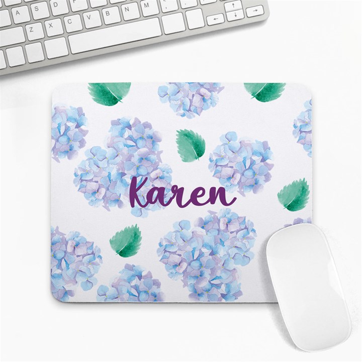 Hydrangeas Personalized Name Mousepad Collage Mousepad