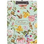 Floral Name Acrylic Clipboard A4 Acrylic Clipboard Front