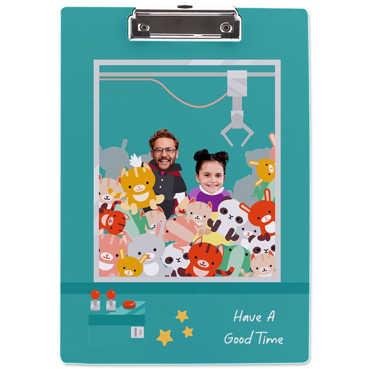 Personalized Claw Machine Photo Name A4 Acrylic Clipboard A4 Acrylic Clipboard
