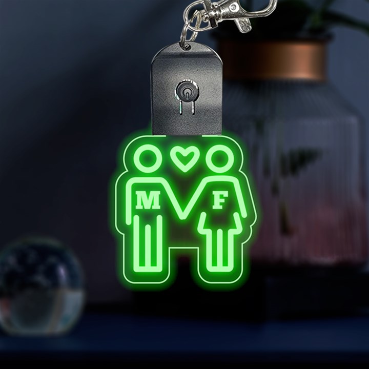 Couple Sign LED Key Chain