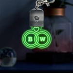 Couple Rings LED Key Chain Front