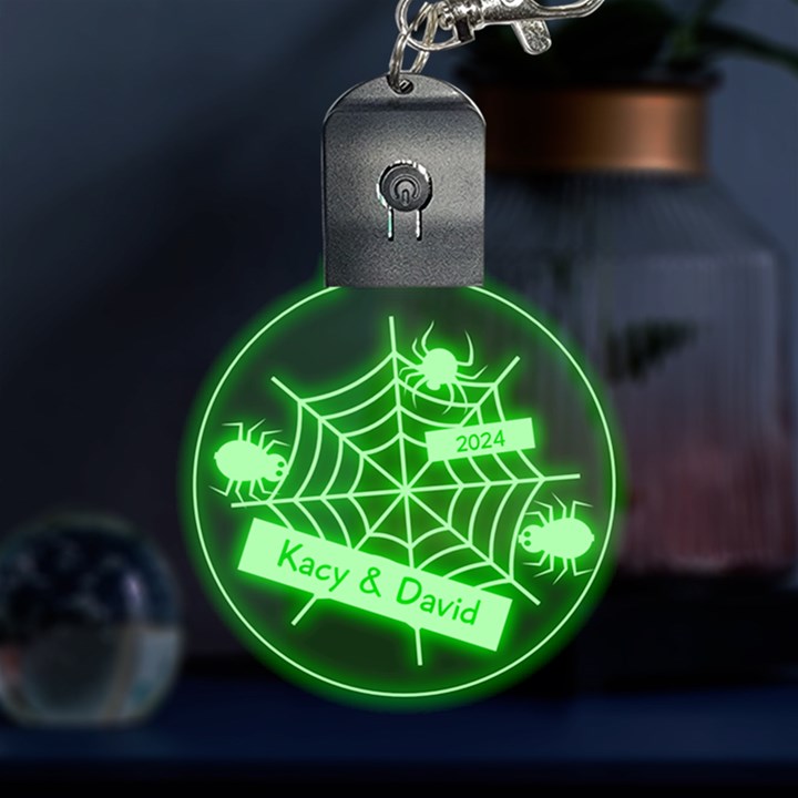 Personalized Name Halloween Multicolor LED Acrylic Ornament