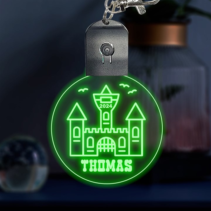 Personalized Name Halloween Multicolor LED Acrylic Ornament