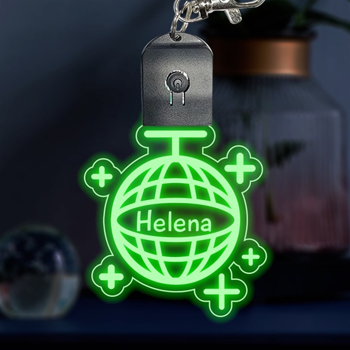 Personalized Name Mirror Ball Multicolor LED Acrylic Ornament