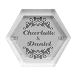 Personalized Garden Hexagon Wood Jewelry Box Front