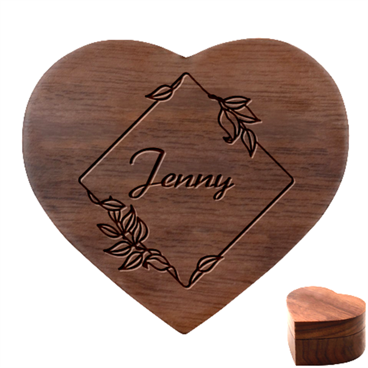 Personalized Name Heart Wood Jewelry Box Heart Wood Jewelry Box