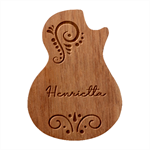 Personalized Music Guitar Picks Set Guitar Shape Wood Guitar Pick Holder Case And Picks Set Front