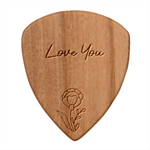 Personalized Couple Flower Guitar Picks Set Guitar Shape Wood Guitar Pick Holder Case And Picks Set Pick