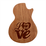 Personalized Love Anniversary Guitar Shape Wood Guitar Pick Holder Case and Picks Set Guitar Shape Wood Guitar Pick Holder Case And Picks Set Front