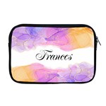 Personalized Name Any Text Colored Marble Apple MacBook Pro 17  Zipper Case Front