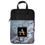 Personalized Initial Name Any Text Marble Foldable Shoe Storage Bag Foldable Shoe Storage Bag Front