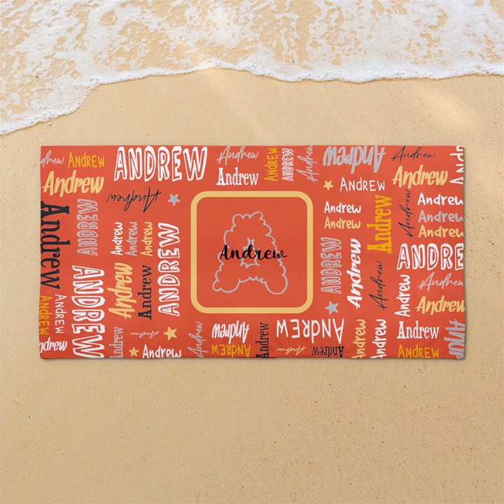 Custom Initial Any Text Name 54 X27  Super Absorbent Beach Towel	