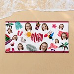 Custom Tropical Summer Photo Many Head Any Text Name 54 X27  Super Absorbent Beach Towel	 Front